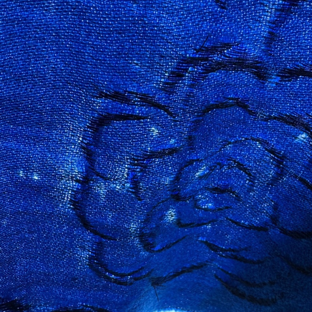 Vintage Christian Dior Echarpes 100% Merino Wool‎ Blue Rose Scarf West Germany - Picture 8 of 15